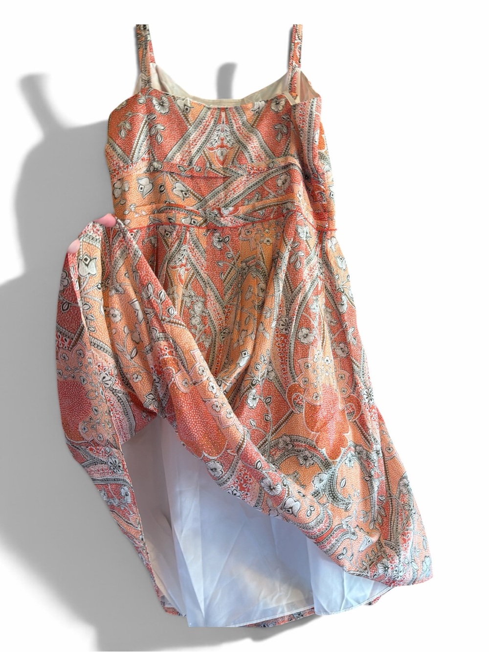 ANN TAYLOR Silk Blend Paisley Print Cami Dress | Size 16 - Picture 2 of 16
